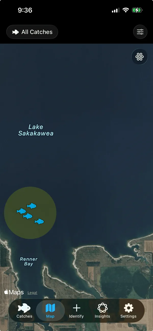 ReelIQ map with catch heatmap layer