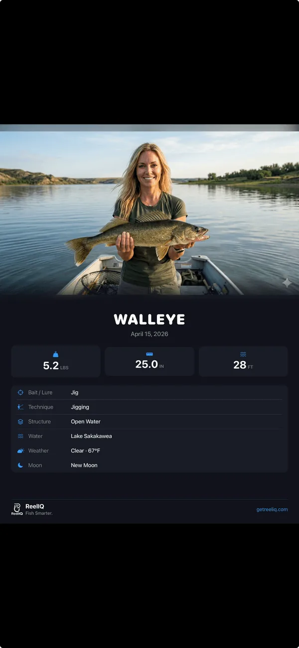 ReelIQ branded catch share card